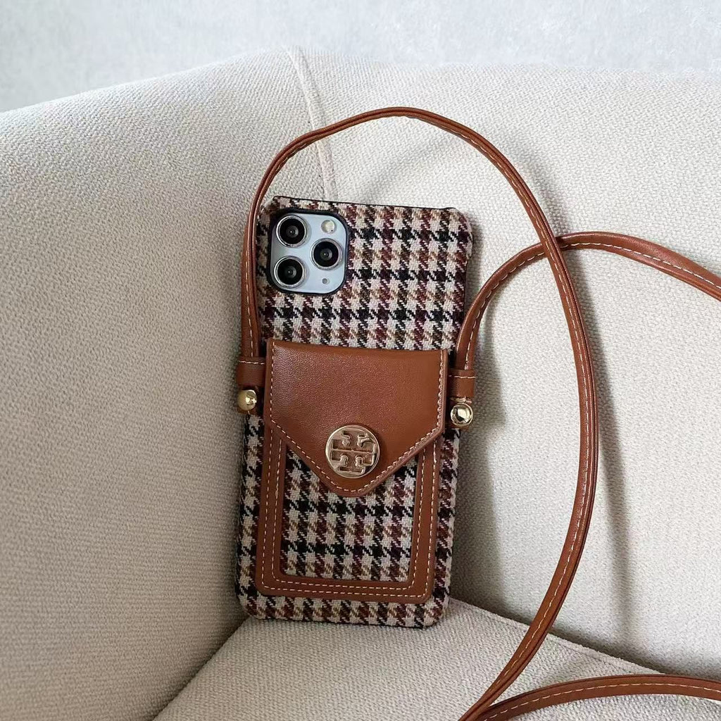 Tb Crossbody Phone Case Card Holder For Iphone Series