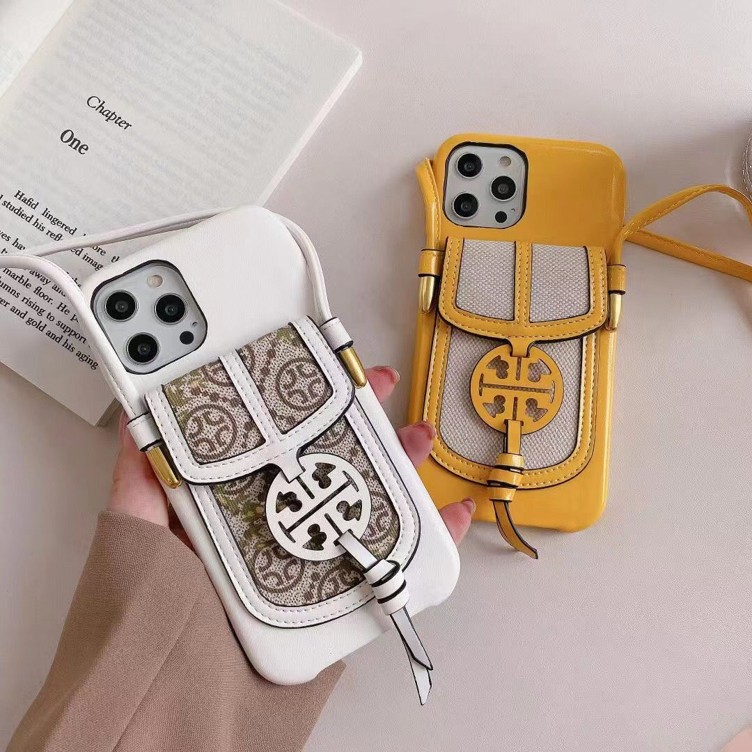 Designer Iphone Crossbody Case With Card Slot For Iphone 11 12 13 14 Pro Max / Series