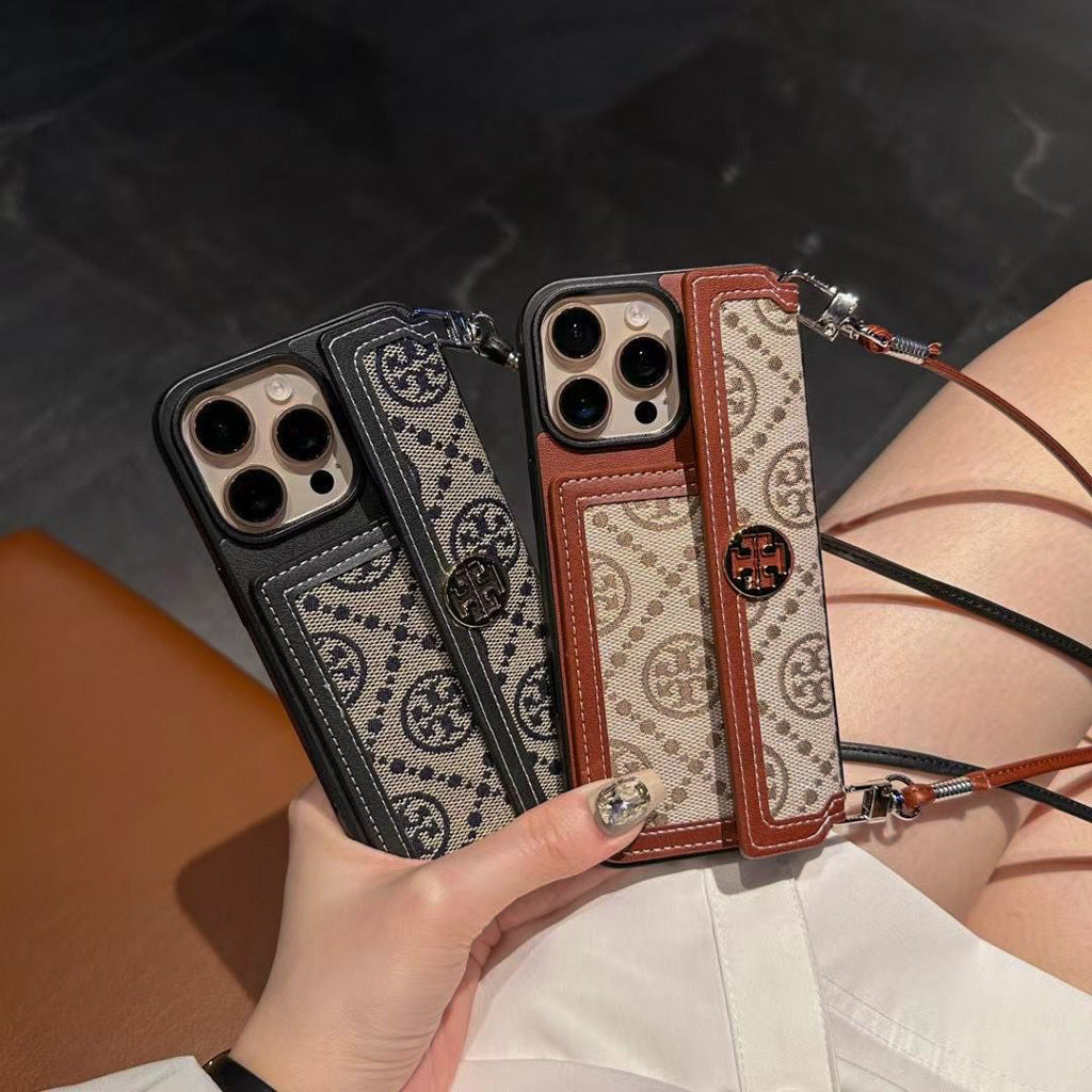 Tory Burch Iphone Wallet Case For 12-17 Pro Max Plus Air