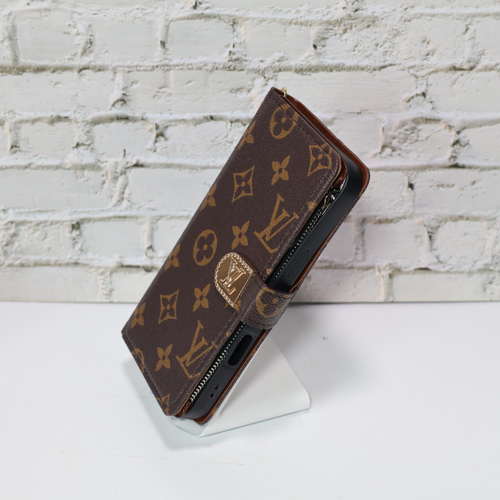Zippered Lv Wallet Phone Case For Iphone 17 Series
