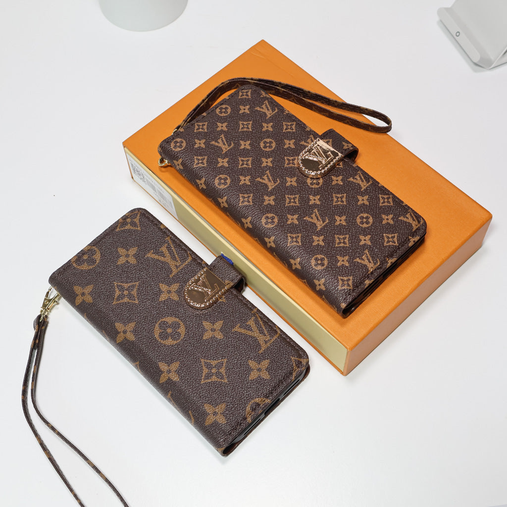 Zippered Lv Wallet Phone Case For Iphone 17 Series