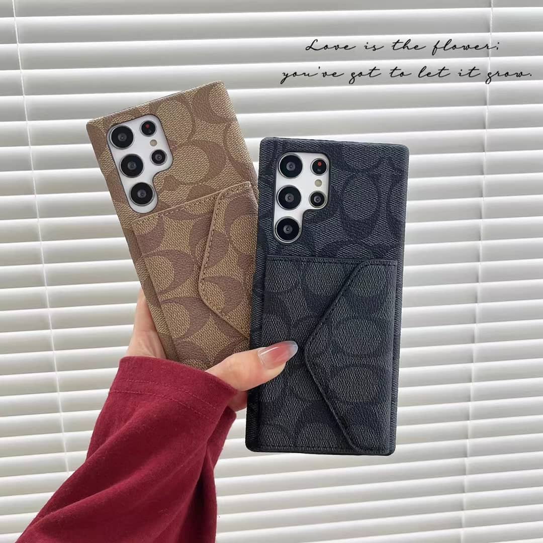 Coach Phone Case For Samsung Galaxy S21 22 23 24 25 Plus Ultra Card Slot