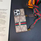 Luxury Designer Wallet Phone Case Crossbody For 12-16 Pro Max Plus