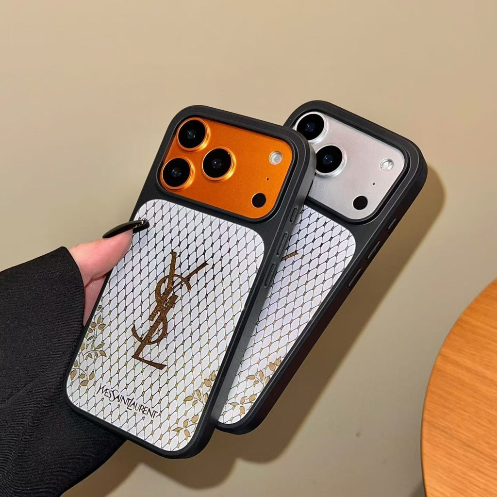 Ysl Phone Case Gilded Style For Iphone 14-17 / Pro / Pro Max
