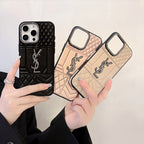 Ysl Luxury Iphone Case Rhinestone For Iphone 12-16 Pro Max