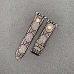 Luxury Apple Watch Band Gucci Canvas Leather