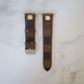 Lv Band For Apple Watch Brown Checkered