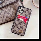 Duel Card Slot Leather Back Cover Case Iphone 11 12 13 14 15 16 Pro Max Plus