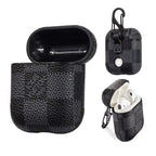 Black Checkered Airpods Case For 1-2 Generation