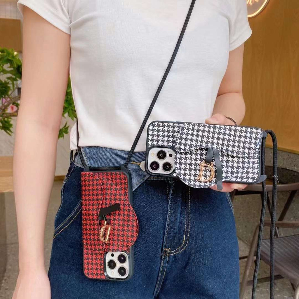 Luxury Canvas Crossbody Case Iphone 11 12 13 Pro Max