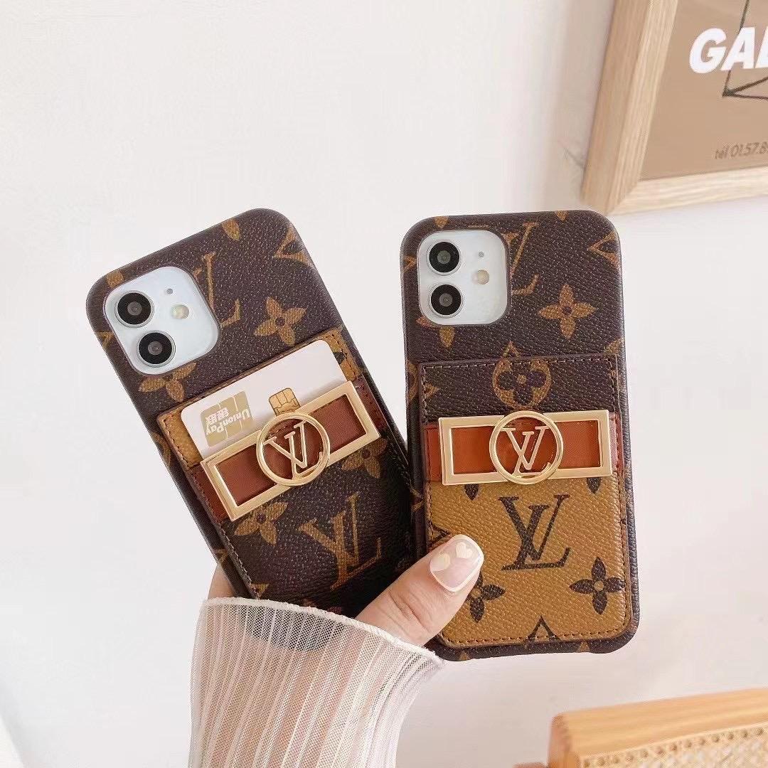 Monogram Leather Phone Case For Iphone 11 12 13 Pro Max