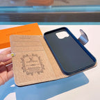 Louis Vuitton Phone Wallet Case For Iphone 11 12 13 14 15 16 Pro Max Plus Series / Brown L