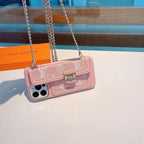 Pink Soft Canvas Crossbody Case Iphone 11 12 13 Pro Max