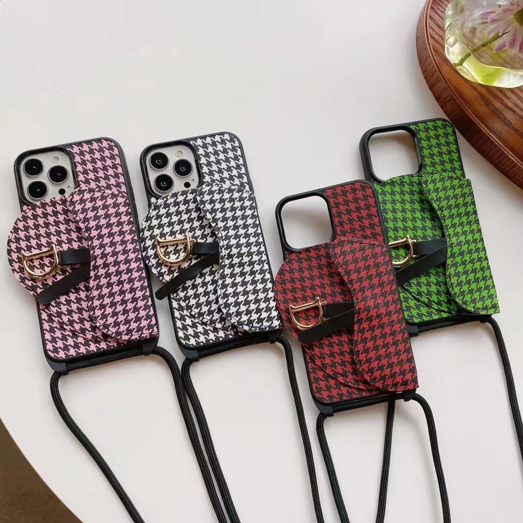 Luxury Canvas Crossbody Case Iphone 11 12 13 Pro Max