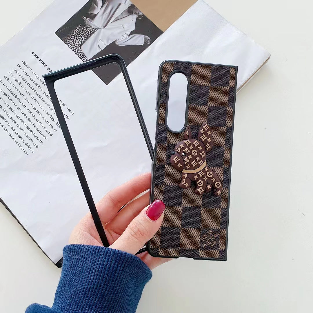 Samsung Galaxy Phone Case Designer Style For S20 21 22 Plus Ultra / Brown Checkered