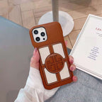 Stamped Leather Tb Iphone Case For Iphone 11 12 13 14 Pro Max