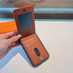Plain Brown Leather Fashion Iphone Case 11 12 13 Pro Max