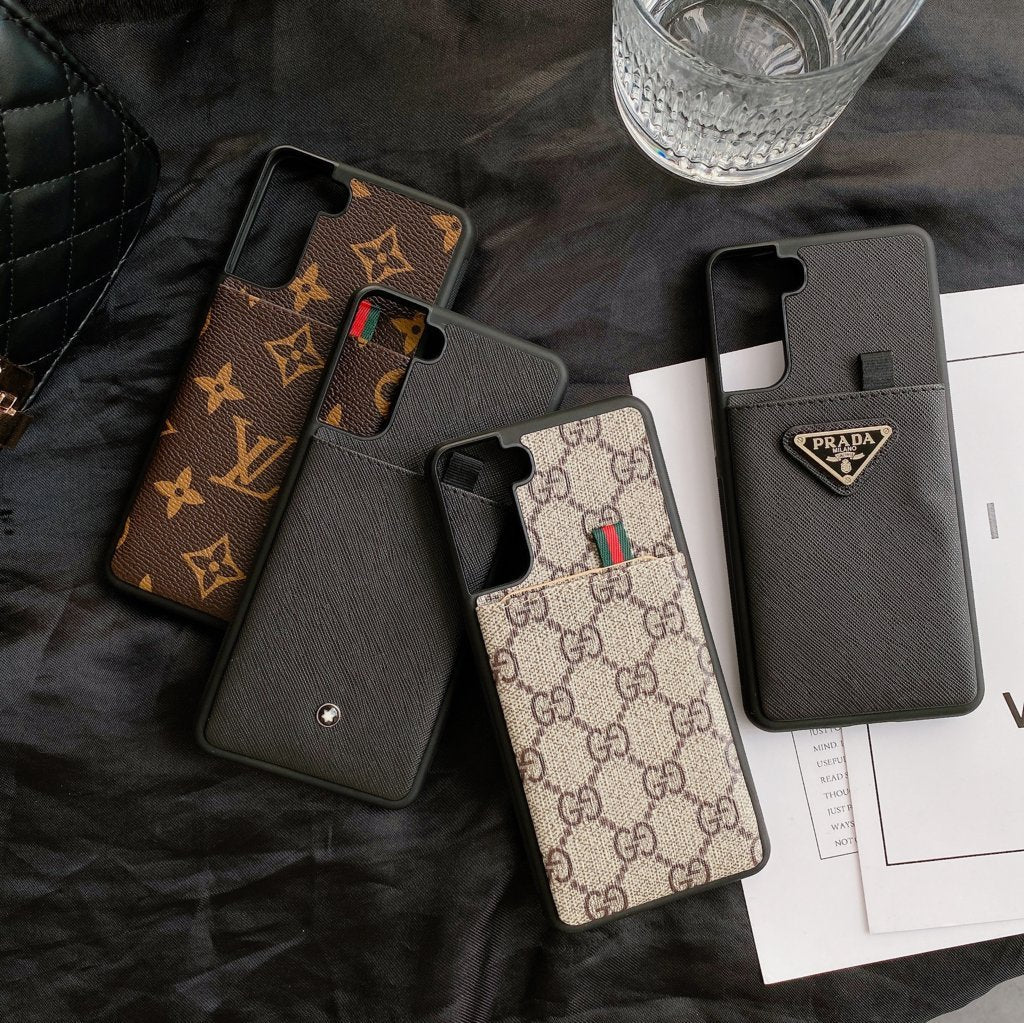 Fashion Leather Samsung Designer Phone Case For S 20 21 22 Plus Ultra