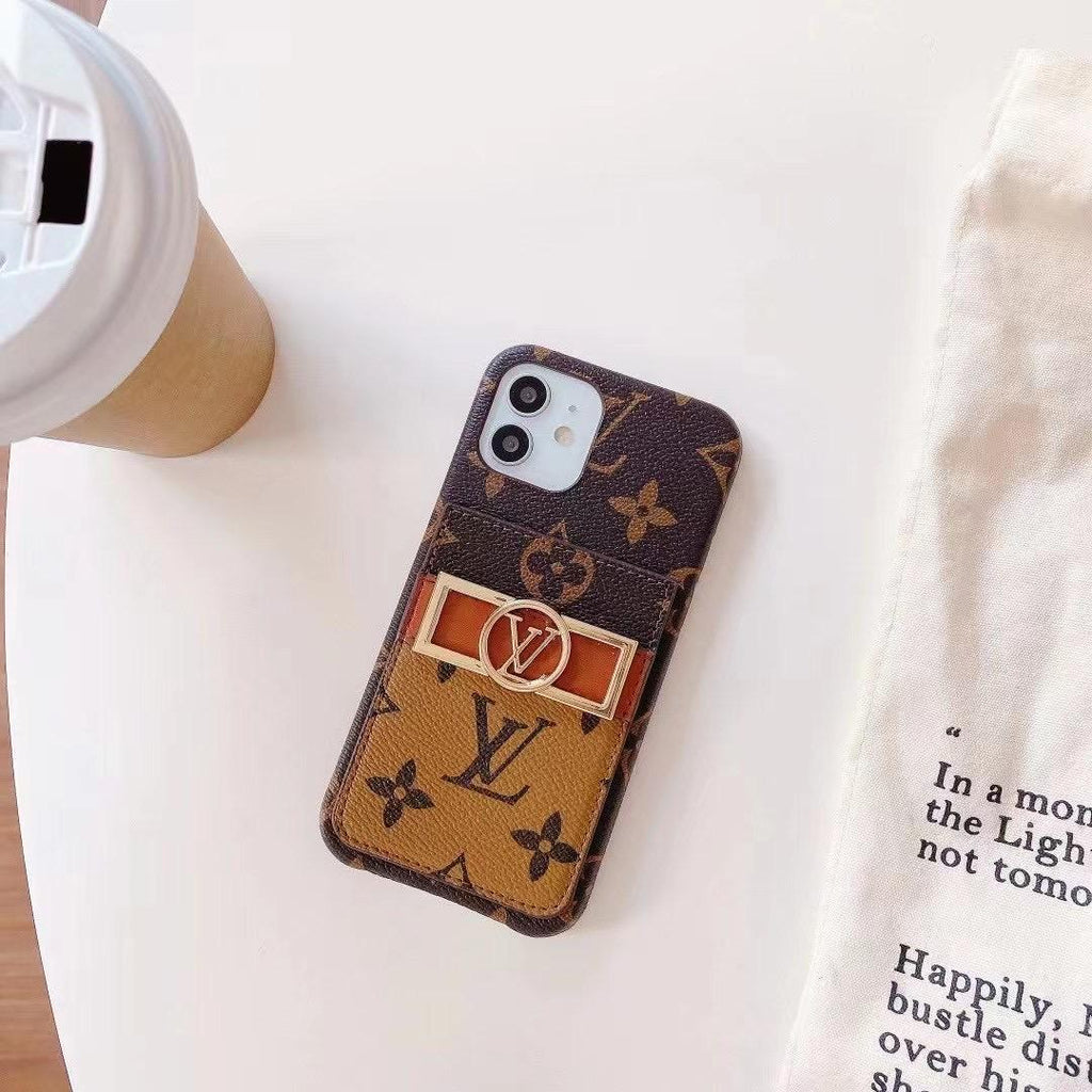 Monogram Leather Phone Case For Iphone 11 12 13 Pro Max