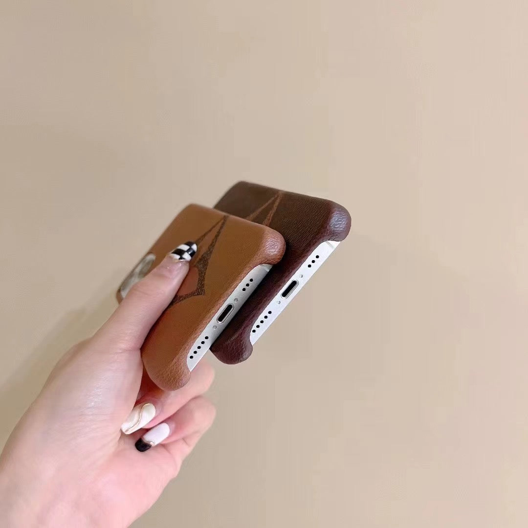 Brown Single Monogram Phone Case For Iphone 11 12 13 Pro Max