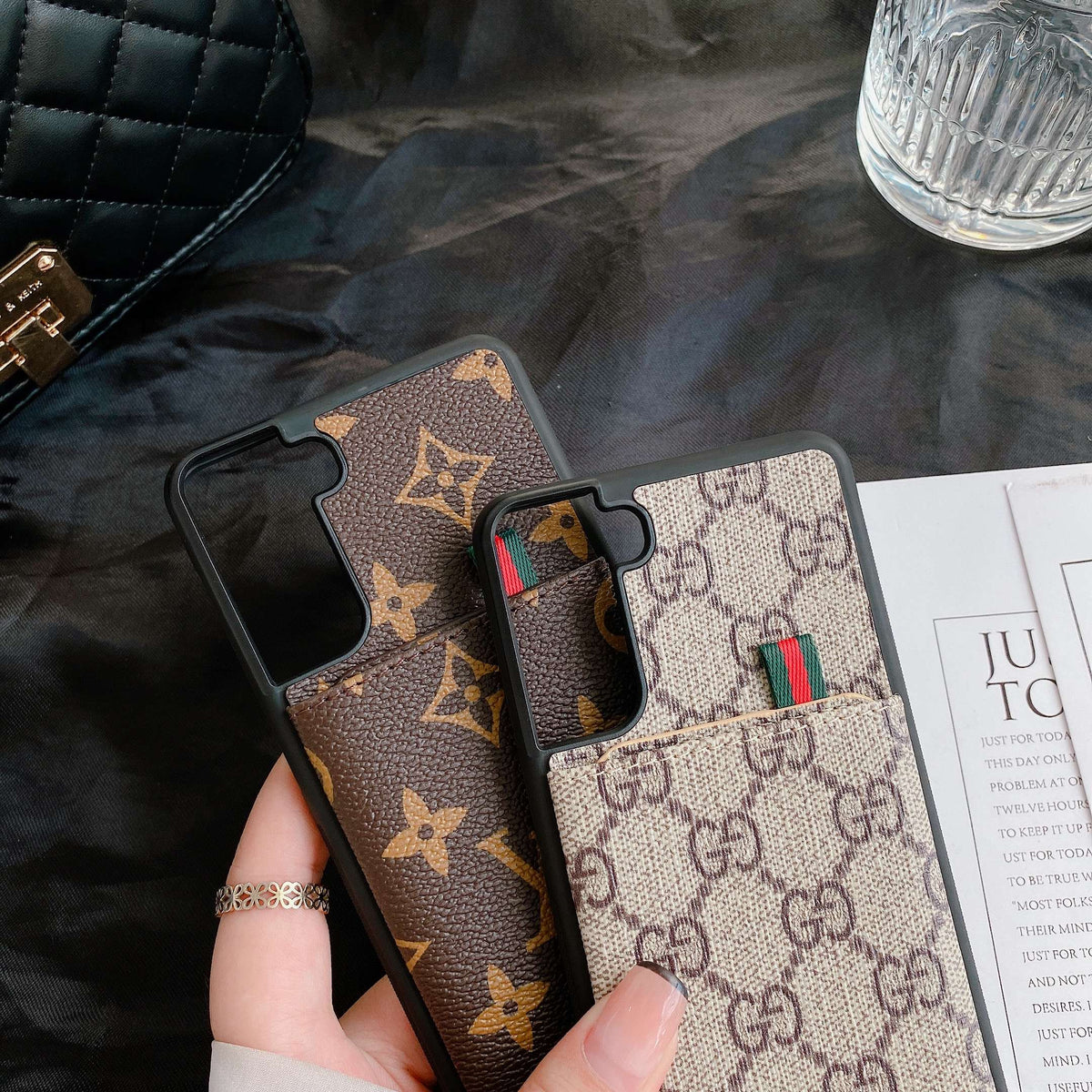 Fashion Leather Samsung Designer Phone Case For S 20 21 22 Plus Ultra