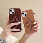 Brown Single Monogram Phone Case For Iphone 11 12 13 Pro Max
