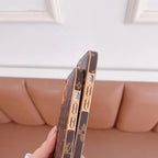 Lv Monogram Iphone Case Brown Pattern 11 12 13 14 15 16 Series