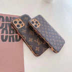 Lv Monogram Iphone Case Brown Pattern 11 12 13 14 15 16 Series
