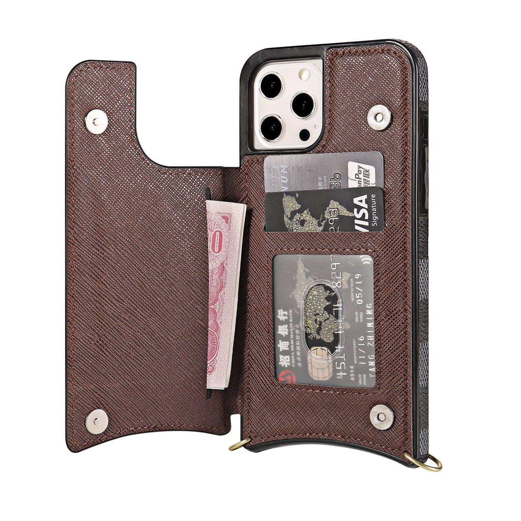 Lv Iphone 13 Pro Max Case Monogram Leather For 11 12 13 14 Pro Max Series
