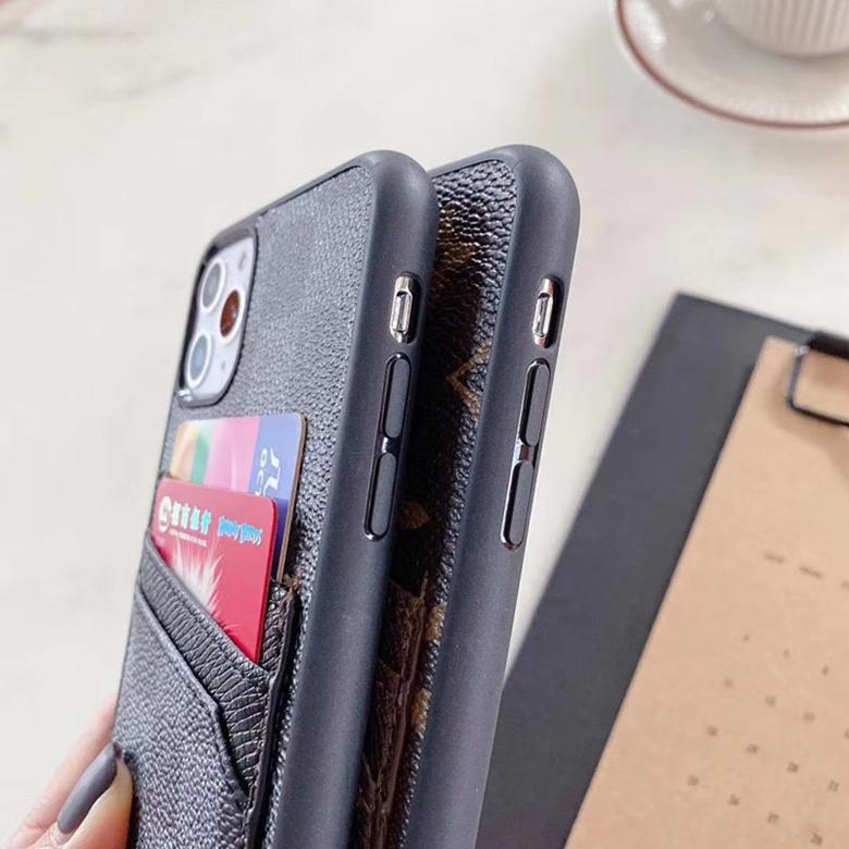 Duel Card Slot Leather Back Cover Case Iphone 11 12 13 14 15 16 Pro Max Plus