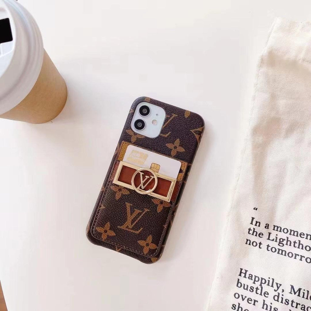 Monogram Leather Phone Case For Iphone 11 12 13 Pro Max