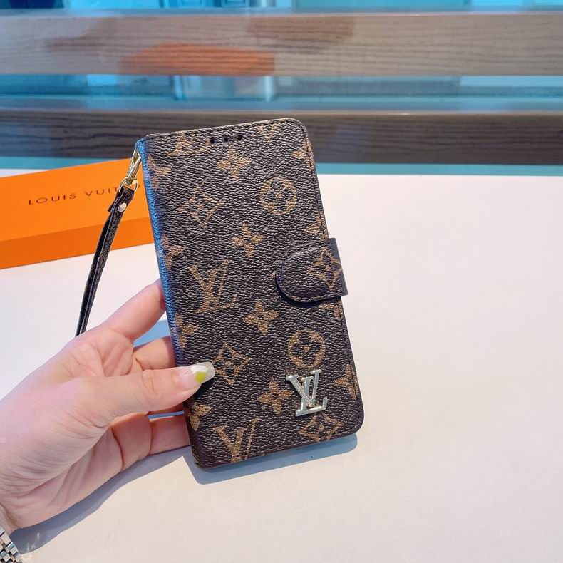 Louis Vuitton Phone Wallet Case For Iphone 11 12 13 14 15 16 Pro Max Plus Series / Brown L