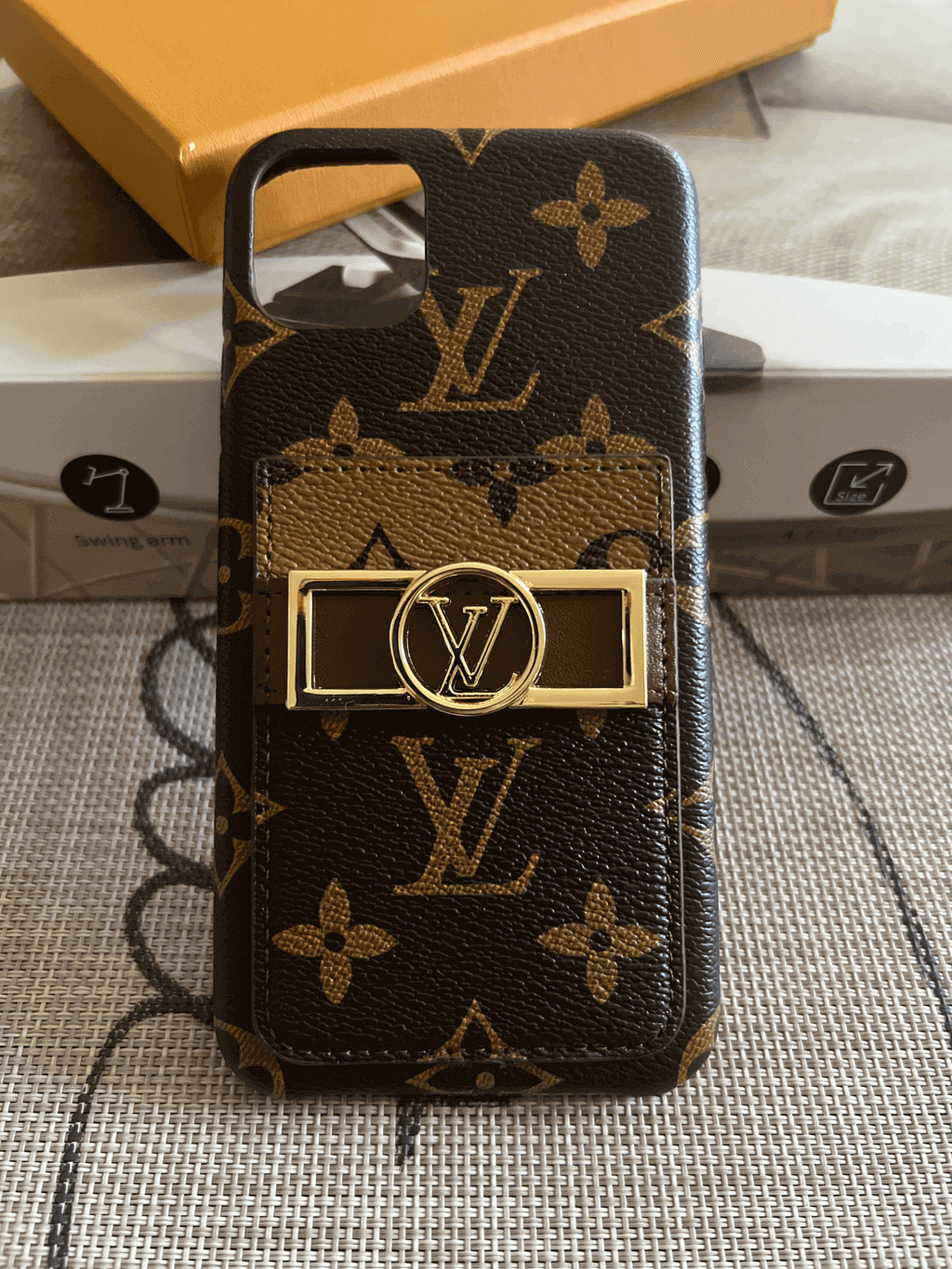 Monogram Leather Phone Case For Iphone 11 12 13 Pro Max