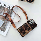 Crossbody Strap Wallet Back Cover Leather Case Iphone 11 12 13 Pro Max