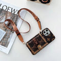 Crossbody Strap Wallet Back Cover Leather Case Iphone 11 12 13 Pro Max
