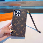 Louis Vuitton Phone Wallet Case For Iphone 11 12 13 14 15 16 Pro Max Plus Series / Brown L
