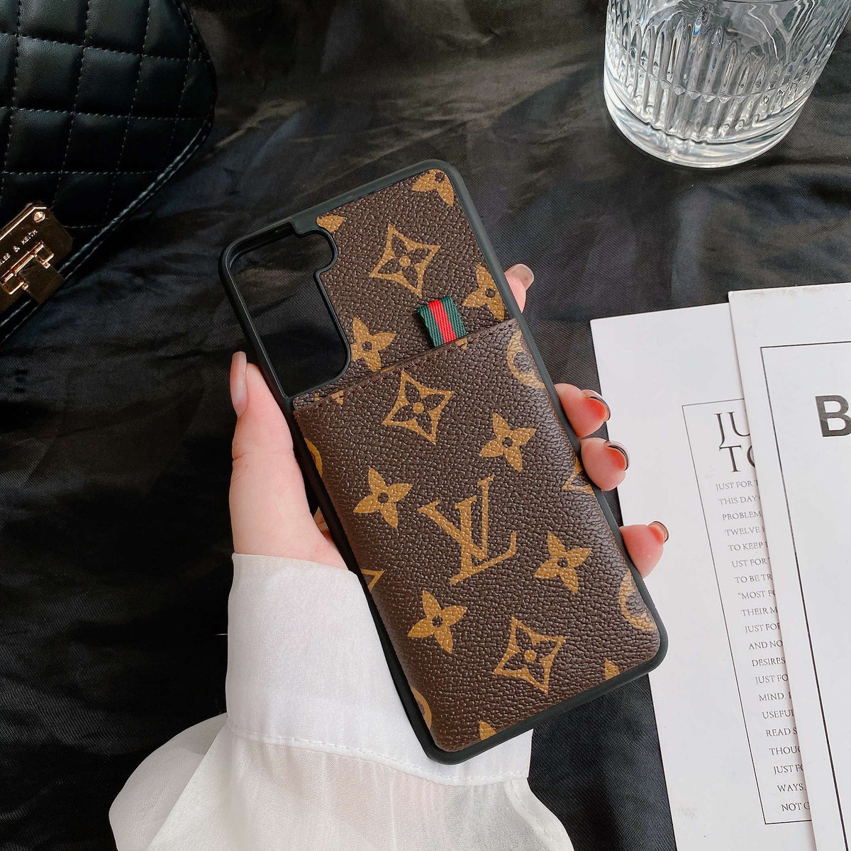Fashion Leather Samsung Designer Phone Case For S 20 21 22 Plus Ultra