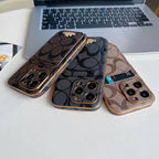 Luxury Coach Phone Case Card Slot For Iphone 11 12 13 14 15 16 Pro Max Plus