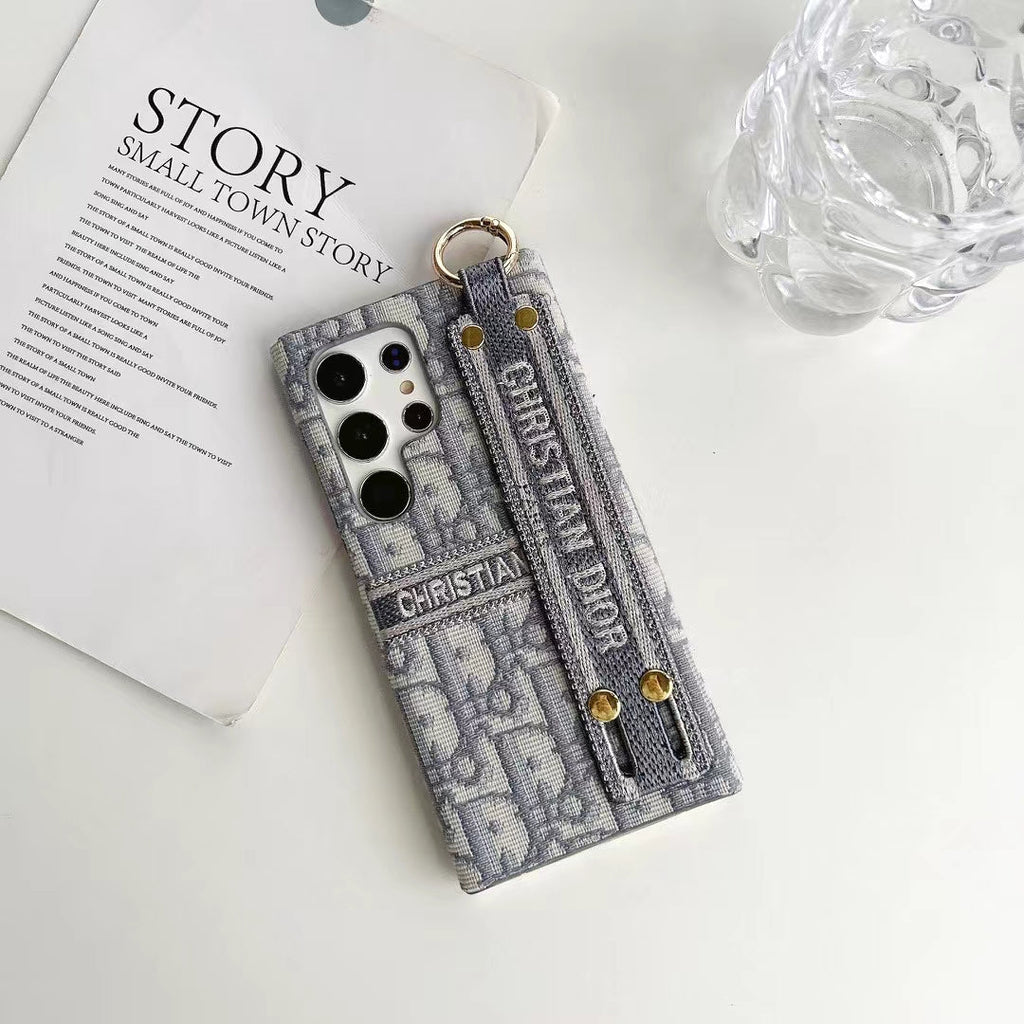 Dior Phone Case Samsung Galaxy Hand Strap S22 23 24 25 26 Ultra Plus