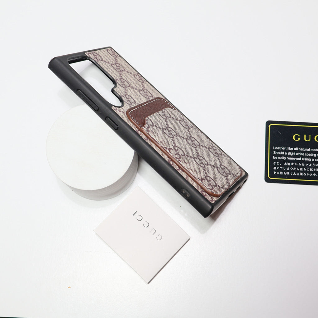 Gucci Samsung Galaxy Phone Case Card Slot For S22 23 24 25 26 Ultra Plus Series
