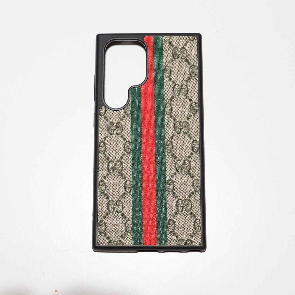 Samsung Galaxy Gucci Web Stripe Case For S22 23 24 25 26 Ultra Plus