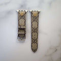 Luxury Apple Watch Band Gucci Canvas Leather