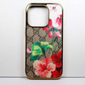 Luxury Bloom Iphone Case 11 12 13 14 15 16 Pro Max Plus Series / Red