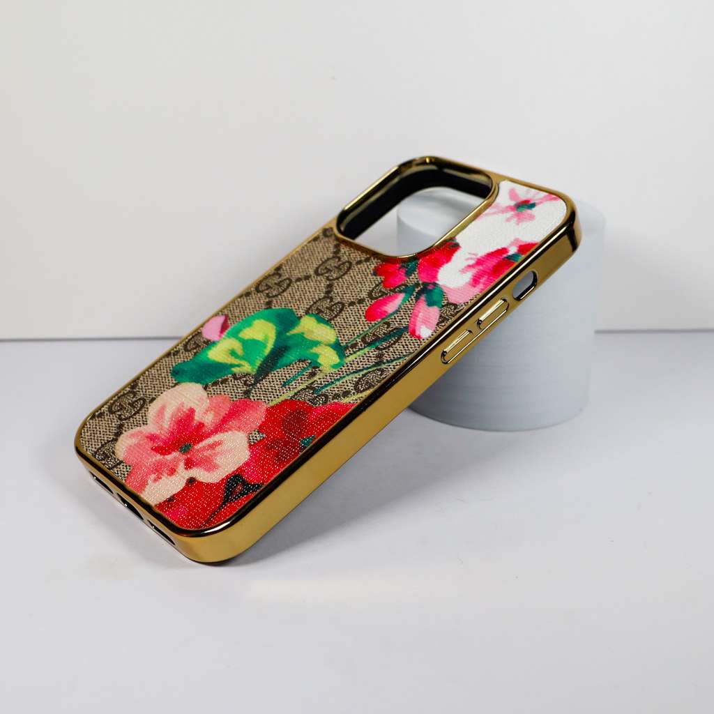 Luxury Bloom Iphone Case 11 12 13 14 15 16 Pro Max Plus Series / Red