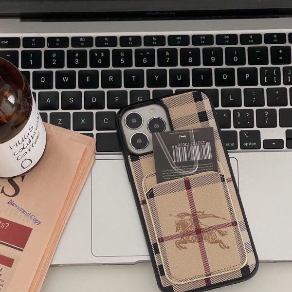 Iphone Case Burberry Style For 12 13 14 15 16 Pro Max Series