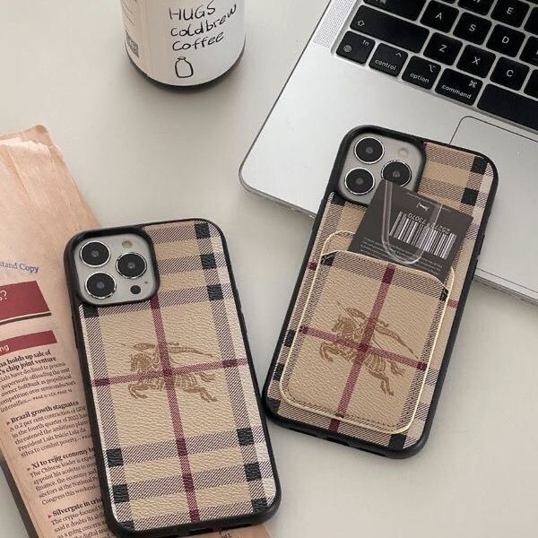 Iphone Case Burberry Style For 12 13 14 15 16 Pro Max Series