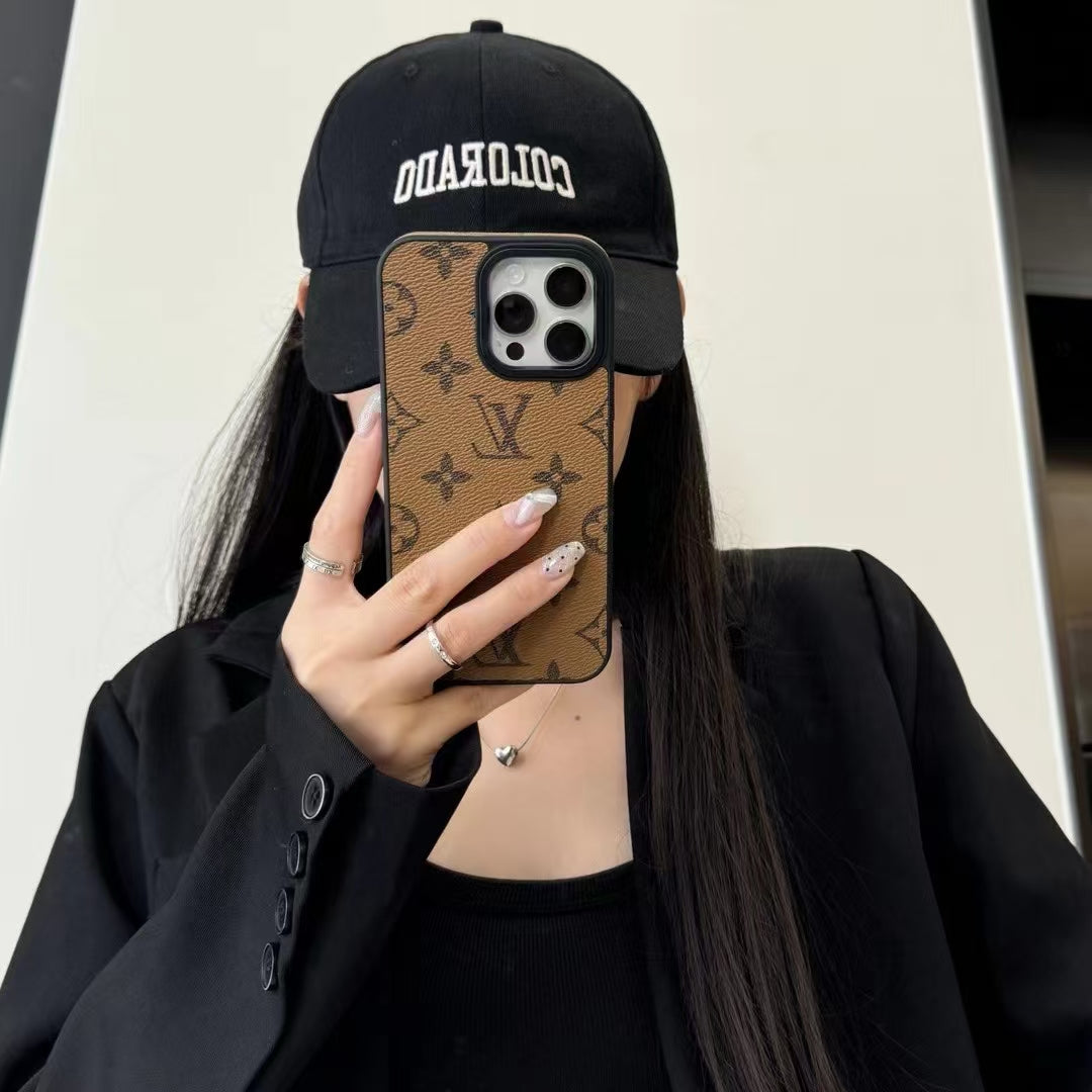 Classic Iphone Case Lv Style For 12 13 14 15 16 Pro Max Series