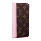 Lv Iphone 14 Wallet Case Pink Edge For Iphone 11 12 13 14 15 16 Pro Max Plus