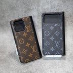 Iphone Wallet Case Lv Leather For 12-17 / Pro / Pro Max / Plus