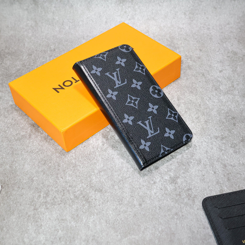 Iphone Wallet Case Lv Leather For 12-17 / Pro / Pro Max / Plus